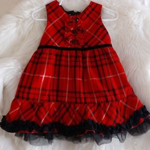 Red plaid dress